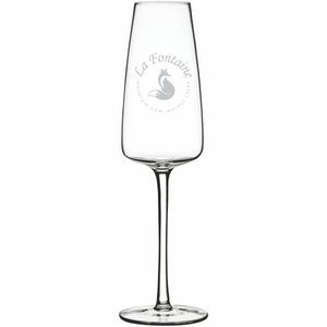 Deep Etched or Laser Engraved Acopa Piatta 10 oz. Flute Glass