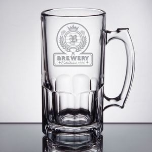 Deep Etched or Laser Engraved Libbey® 5262 Gibraltar 1 Liter Super Beer Mug