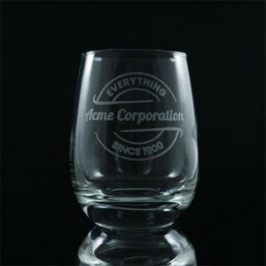 Deep Etched or Laser Engraved Libbey 231 15.25 oz. Stemless Wine Glass