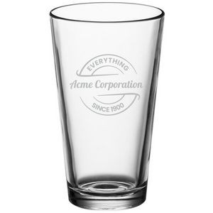 Deep Etched or Laser Engraved 16 oz Pint Glass