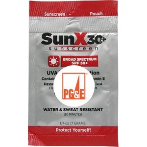Sunscreen Packet With Custom Label