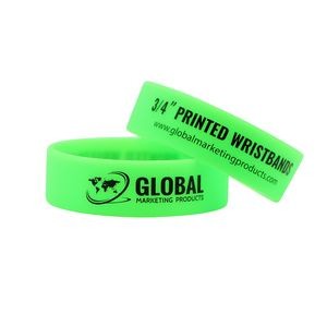 Screen Printed 1" Silicone Wristbands