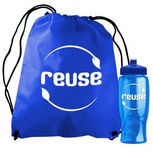 Non Woven Drawstring Backpack And Bottle