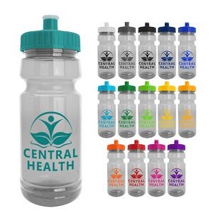 The Trainer - 24 oz. Clear Sports Bottle with Pushpull lid