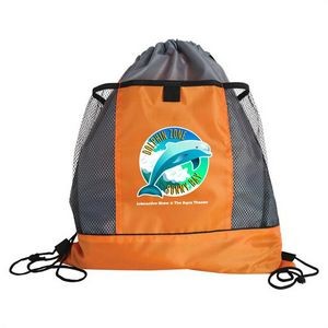 The Sportster - Drawstring Bag W/Mesh Pockets - Digital