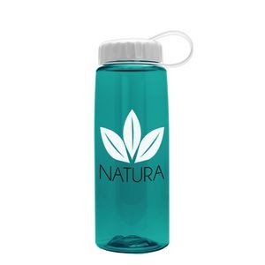 26 Oz. Transparent Flair Sports Bottle w/Tethered Lid