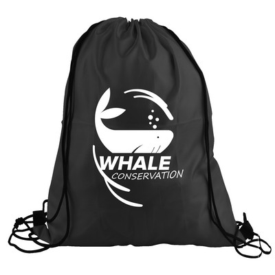 The Junior - 13" X 16" Polyester Drawstring Backpack