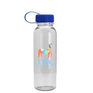 24 Oz. Transparent Sports Bottle w/Tethered Lid - Digital Imprint