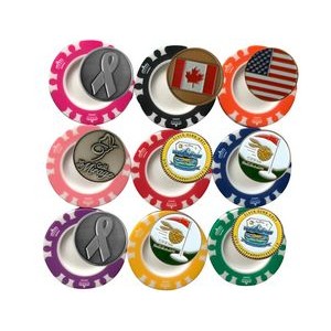 House  Poker Chip w/ Metal Ball Marker