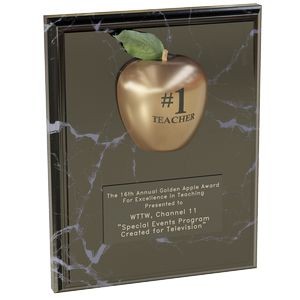 AGPLP - Golden Split Apple Simulated Granite Plaque (Imprinted)