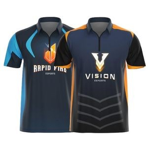 Sublimated 1/4 Zip Polo Shirt