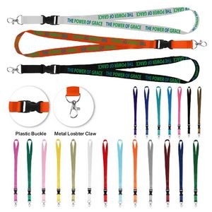 Lanyard W/ Lobster Hook And Plastic Buckle