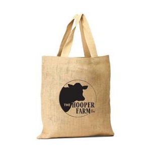 Unlaminated Jute Shopping Bag with cotton webbed handles