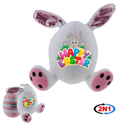 Easter Bunny 2N1 Convertible Plush Toy & Egg Pillow