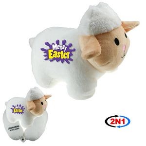 Easter Lamb, 2N1 Convertible Plush Lamb and Neck Pillow