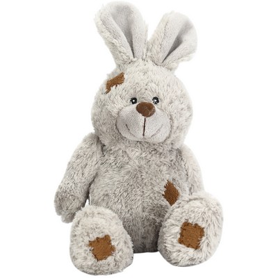 The Big Patchwork Bunny, A Snuggly Promotional Plush in Gray