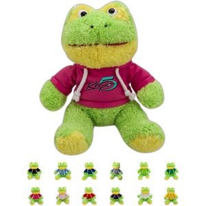 Comfy Plush Frog Wears Hoodie Sweatshirt