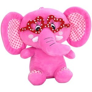 The Posh Elephant, a Pink Plush with Colorful Accessories