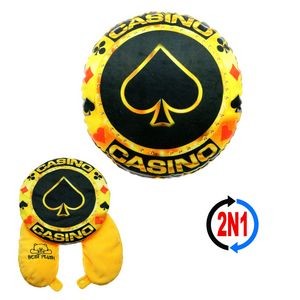 Casino Chip 2N1, A Vibrant Chip and Travel Pillow