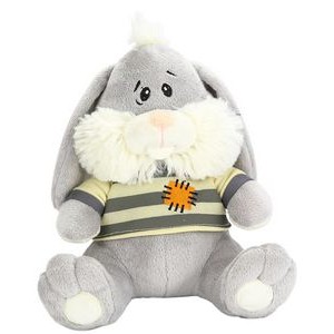 The Nervous Rabbit, a Promotional Plush Bunny with Clothes