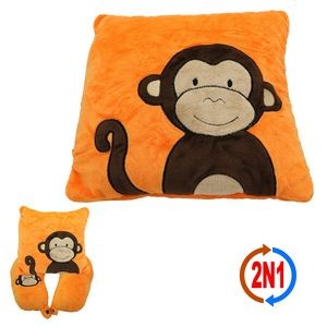 Monkey Cushion 2N1 Convertible Cushion & Neck Pillow