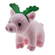 Antlered Holiday Pig Created for On-Demand Financial Service