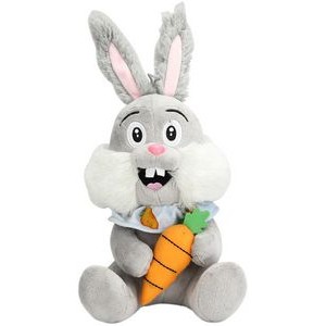 The Cartoonish Rabbit with Carrot, A Handsome Plush Bunny