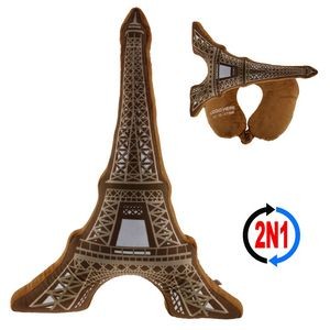Eiffel Tower 2N1, A Convertible Plush Souvenir & Neck Pillow