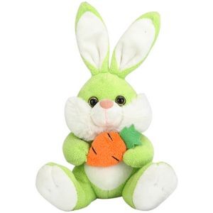 The Green Garden Rabbit, A Snuggly Bunny Holding A Carrot