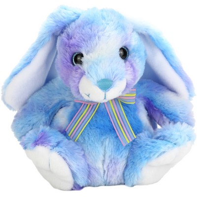 The Blue Swirls Bunny, A Bright Eyed Rabbit Plush in Pastels