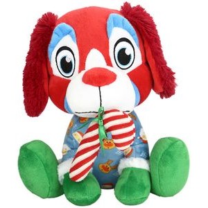 The Candy Cane Pajama Pup, A Colorful Christmas Plush