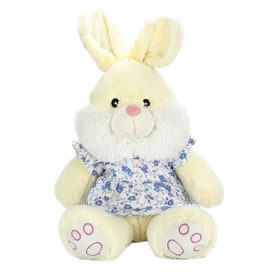 The Sundress Bunny, A Soft Golden Rabbit Plush in Dress