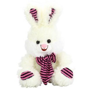 The Pinstripe Bunny, A Plush Rabbit with Two Toned Stripes