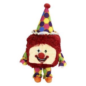 The Dancing Clown, A Colorful Plush Companion with Fur Trim