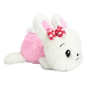 The Snuggle Bunny, A Cozy Rabbit in Pink and White Tones
