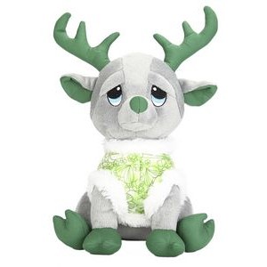 The Verdant Moose, A Handsome Plush Moose with Green Accents