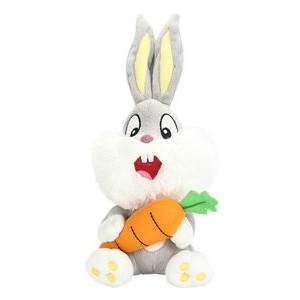 The Spring Surprise Rabbit with Carrot, A Gray Bunny Plush