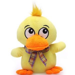 Playful Plush Duck With Ribbon Bow-A Custom Promo Gift Idea