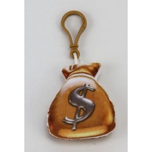 The Golden Moneybag Keychain, A Custom Backpack Clip Plush