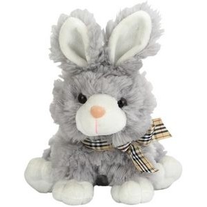 The Fuzzy Bunny with Bow, A Plush Rabbit with Long Pile Fur