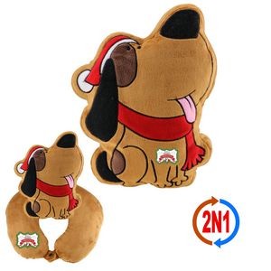Winter Pup, 2N1 Convertible Cushion and Neck Pillow