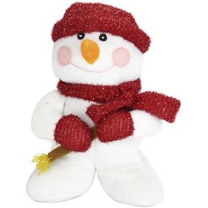 The Happy Holiday Snowman in Red, A Sweet Christmas Plush