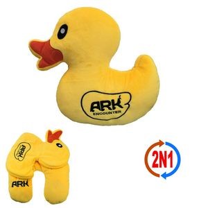 Ark Duck Mascot 2N1 Convertible Plush Duck & Neck Pillow