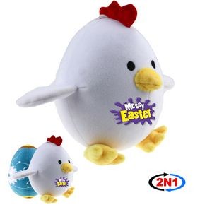 Flying Chicken, 2N1 Convertible Cushion Toy and Egg Pillow