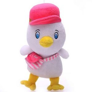 Stuffed Duck with a Cap and Schoolbag-A Custom Promo Gift