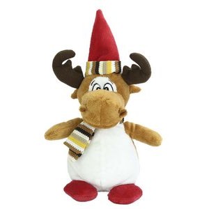 The Cheerful Moose, An Adorable Plush with Hat and Scarf