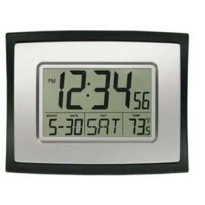 Digital Wall Clock w/Indoor Temp & Calendar
