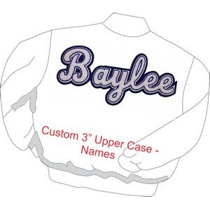 Custom made name(s) - minimum 1, quote for price breaks at 7+, 25+ and 50+