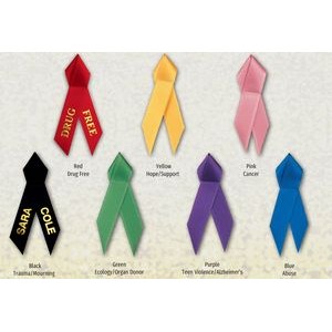 Custom Satin Awareness Ribbons - blank