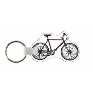 Custom Key Tags - Full Color On White Vinyl - Bicycle